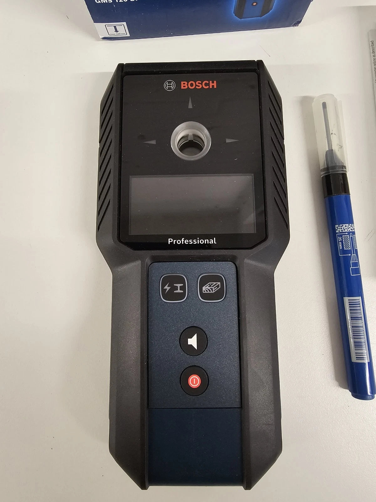 Bosch Professional Wall Scanner GMS 120-27 (2xAA Batteries, Marker Pen, max. De