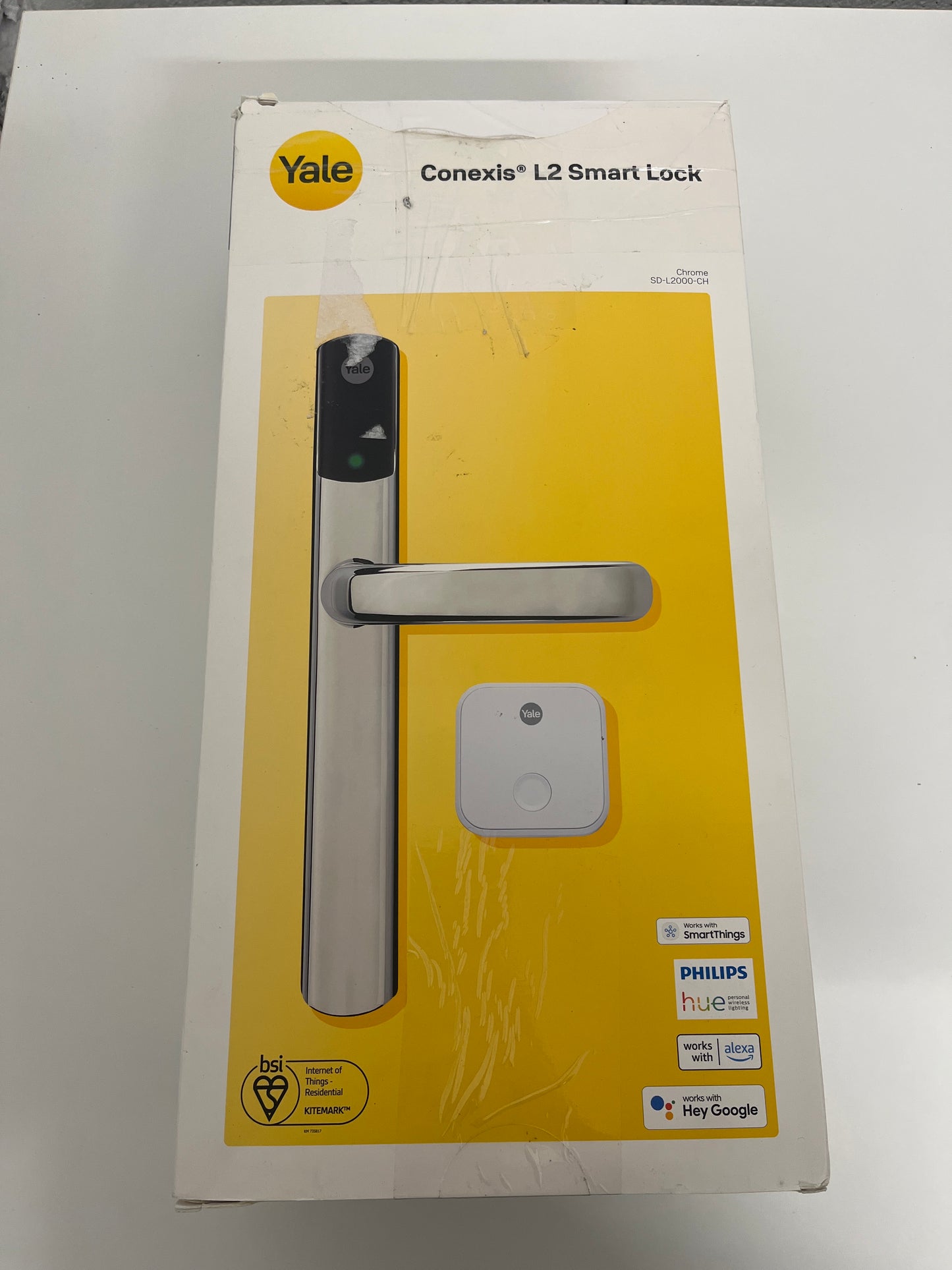 Yale Conexis L2 Smart Door Lock [NO Subscription Required] Remote Access from Anywhere, Anytime, No Key Needed, Works with Alexa, Google Assistant and Philips Hue - Chrome