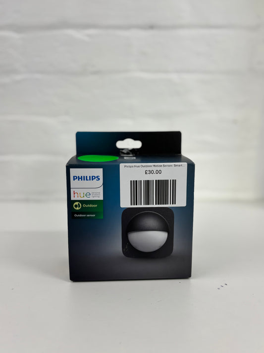 Philips Hue Outdoor Motion Sensor. Smart Lighting Accessory for Outdoor Light Control. Patio, Terrace, Garden.