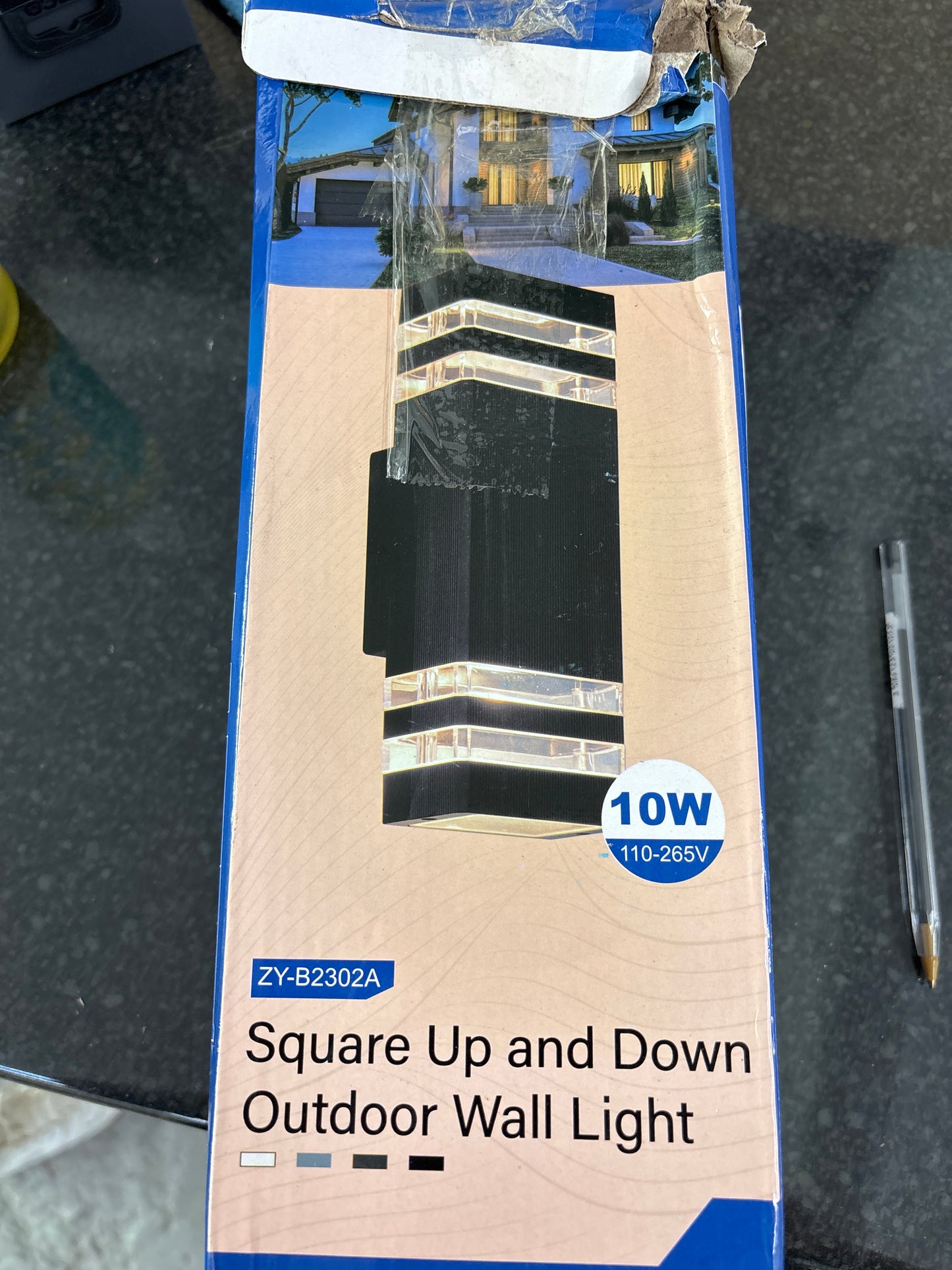 Square Up and Down Outdoor Wall Light 10W