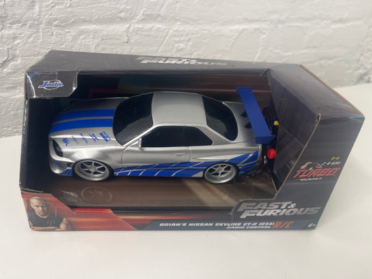 Skyline GT-R by Brian Model Car R/C Radio Controlled Fast And Furious Scale 1/16 29cm Original Jada Toys