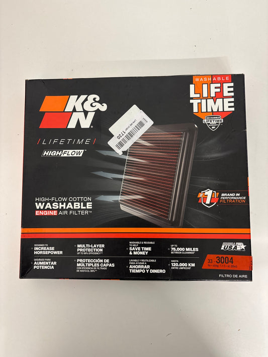 High-flow cotton washable engine air filter