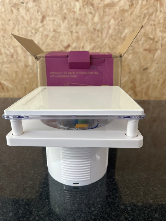 LED Backlit Extractor Fan with Overrun Timer
